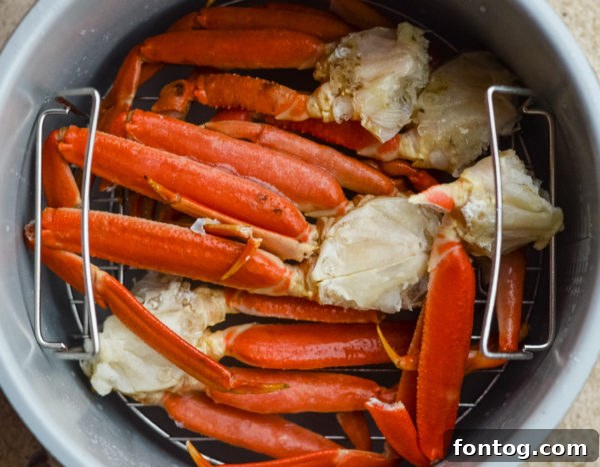 Ninja Foodi preparing crab legs