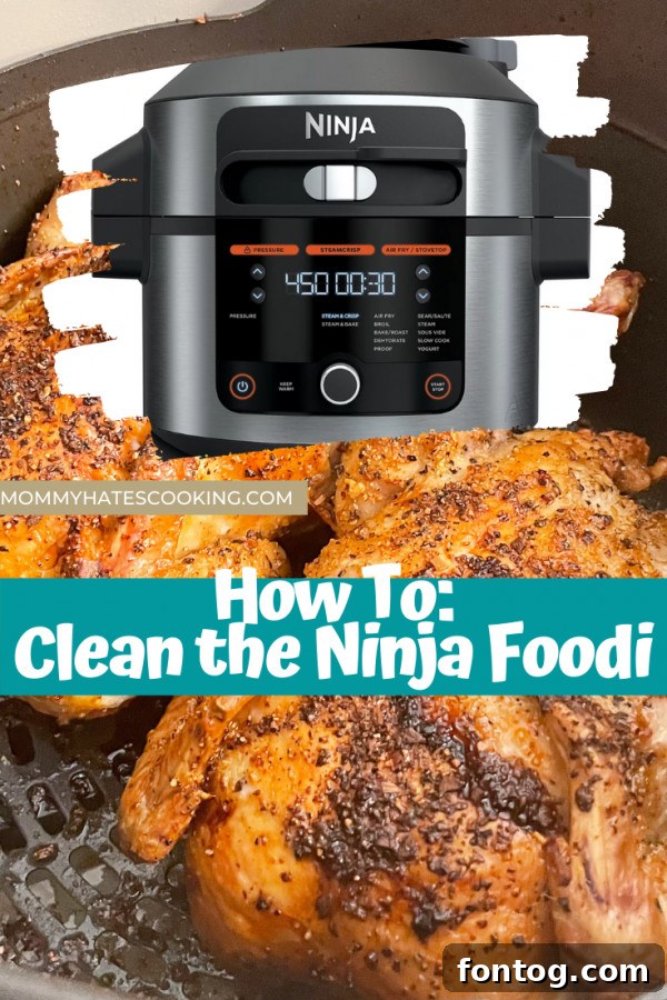 How to clean the Ninja Foodi - image showcasing clean parts