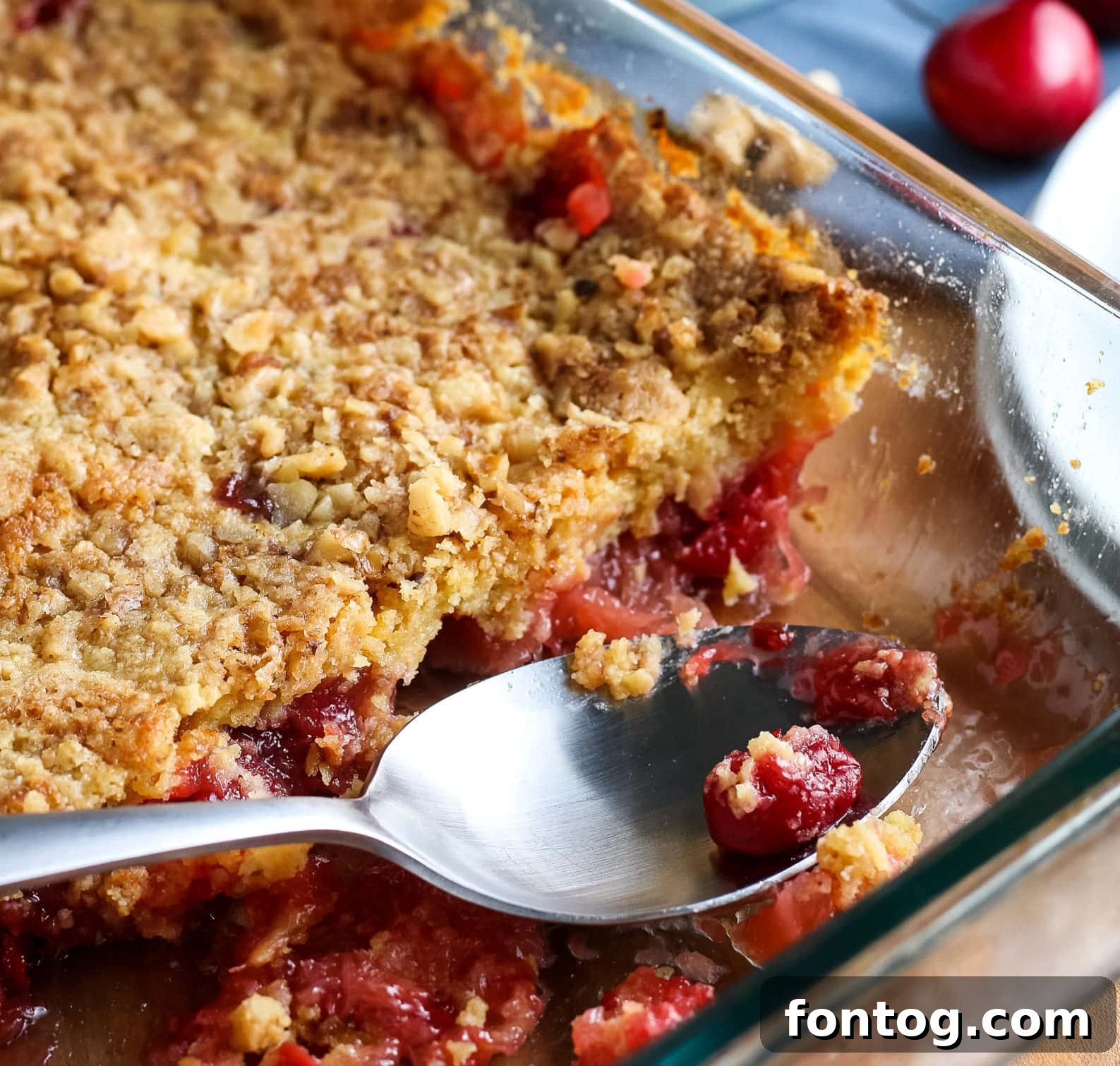 A classic cherry dump cake, easily made gluten-free.