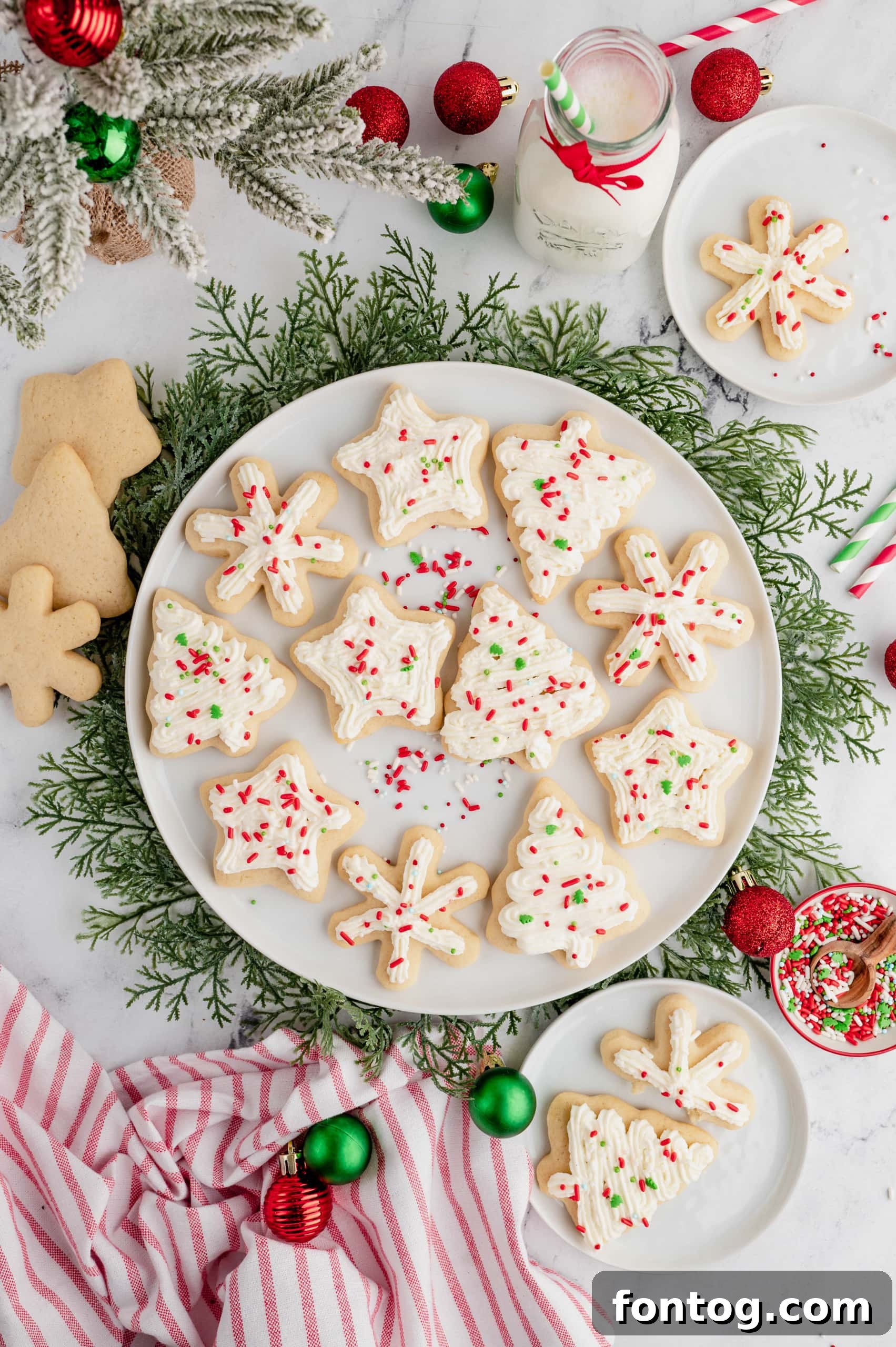 Beautifully decorated gluten-free cut-out sugar cookies, perfect for holidays.