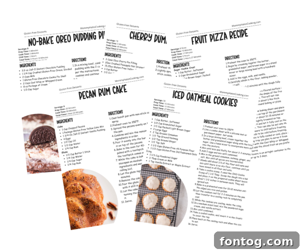 A collection of beautifully designed gluten-free recipe printables, ready for download.