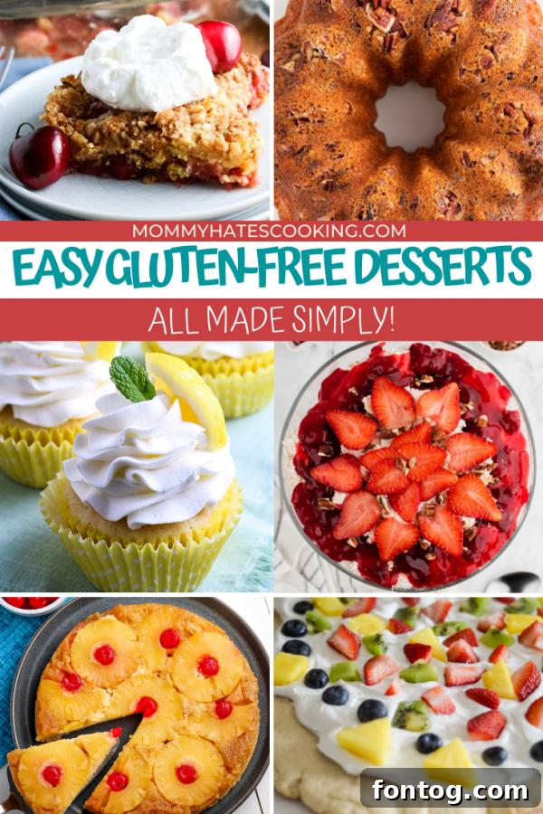 A beautiful array of gluten-free desserts, showcasing various easy and delicious options.
