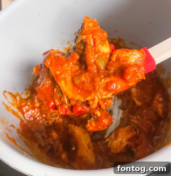 Speedy Ninja Foodi Salsa Chicken 4 Salsa poured over chicken and seasoning in a pressure cooker