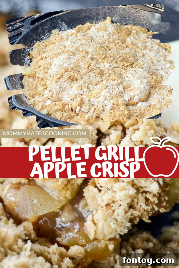 pellet grilled apple crisp