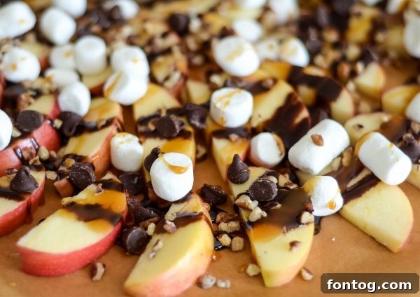 Freshly sliced apples arranged on a plate, ready for toppings