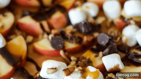 A large image suitable for Pinterest, showcasing the Apple Nachos