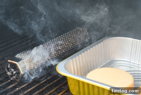 how to smoke cheese on a pellet grill using hard cheese - using a smoke tube inside the pellet grill