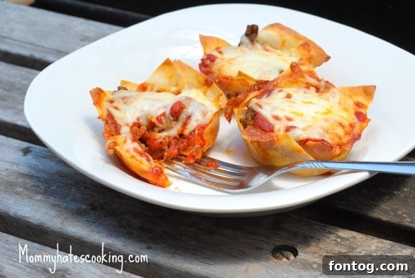 lasagna cups Delicious Lasagna Cups, individual servings perfect for kids and families